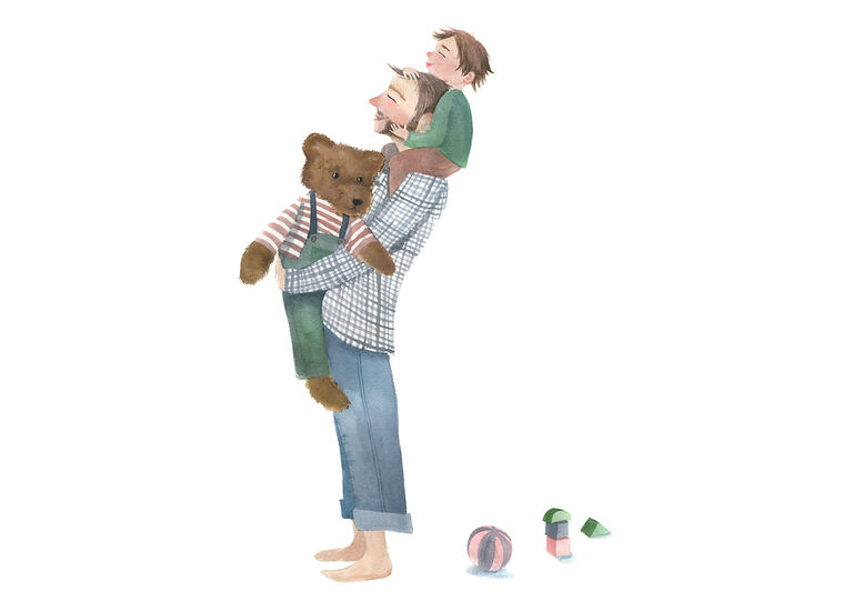 Illustration Andreas Illusration_Andreas_der_seinen_sohn_auf_den_Schultern_traegt